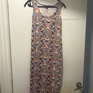 Floral Sleeveless Maxi Dress - Multicolor